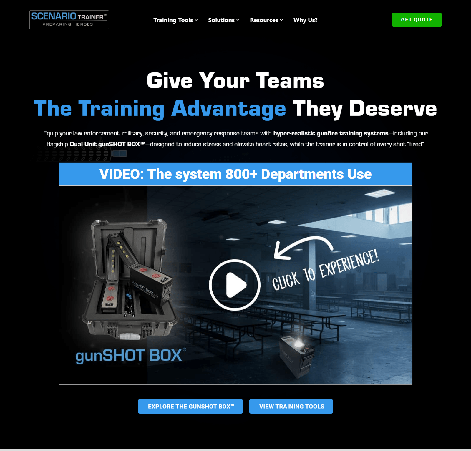 Scenario Trainer Website